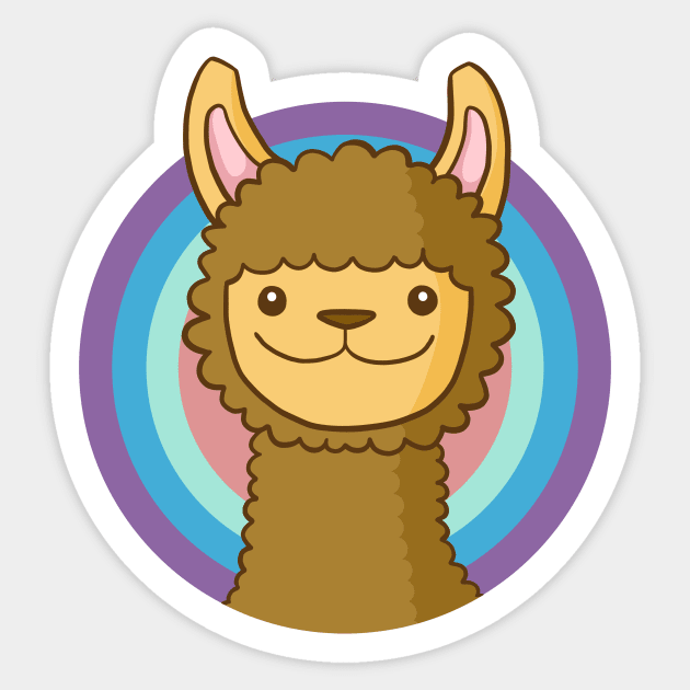 Alpaca Colours Sticker by Mara Escalante